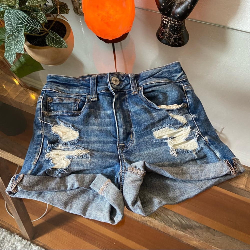 American Eagle High Rise Jean Shorts
